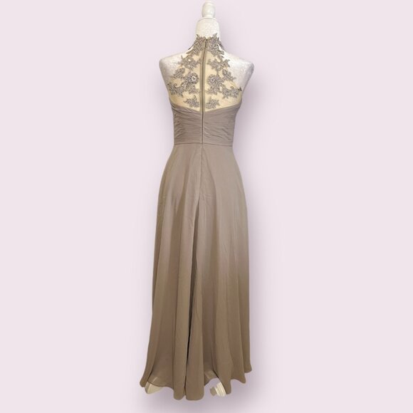 NWT JJs House Women's Evening Dress Beige Lace Size Small Cocktail Dress - Picture 2 of 9